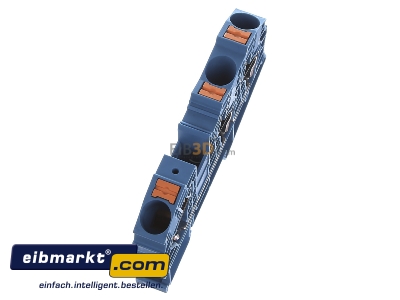 Ansicht oben links Phoenix Contact PT 16-TWIN N BU Durchgangsklemme 0,5-25qmm, AWG 20-4 