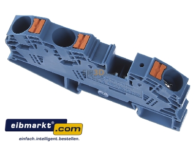 Ansicht oben hinten Phoenix Contact PT 16-TWIN N BU Durchgangsklemme 0,5-25qmm, AWG 20-4 