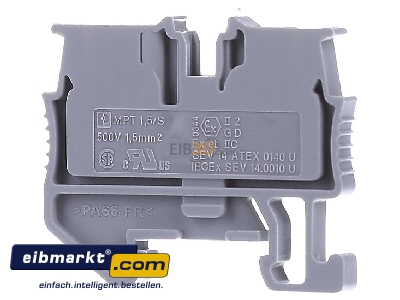 Ansicht hinten Phoenix Contact MPT 1,5/S Mini-Durchgangsklemme 0,14-1,5qmm,AWG26-14 