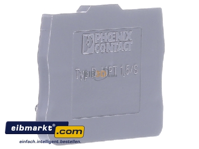 View on the left Phoenix Contact D-MPT 1,5/S End/partition plate for terminal block 
