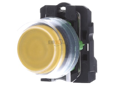 Frontansicht Schneider Electric XB5AP51 Drucktaster +Silikonkappe gelb, 1S, tastend 