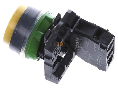 Ansicht oben rechts Schneider Electric XB5AP51 Drucktaster +Silikonkappe gelb, 1S, tastend 