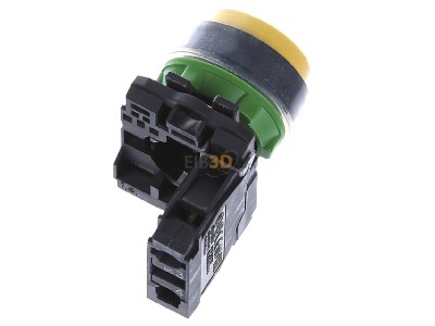 Ansicht oben hinten Schneider Electric XB5AP51 Drucktaster +Silikonkappe gelb, 1S, tastend 