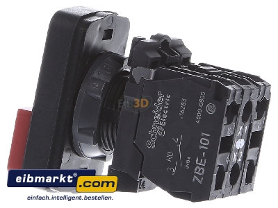 Ansicht rechts Schneider Electric XB5AW73731M5 Leucht-Doppeldrucktaster 1S+1 240V 