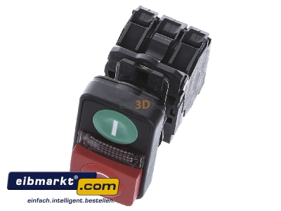 Ansicht oben vorne Schneider Electric XB5AW73731M5 Leucht-Doppeldrucktaster 1S+1 240V 