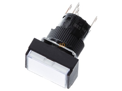 Ansicht oben vorne Schneider Electric XB6EDW1B1P Leuchtdrucktaster, wei o. Rastung, 24V, 1W 