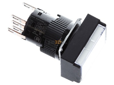 Ansicht oben links Schneider Electric XB6EDW1B1P Leuchtdrucktaster, wei o. Rastung, 24V, 1W 