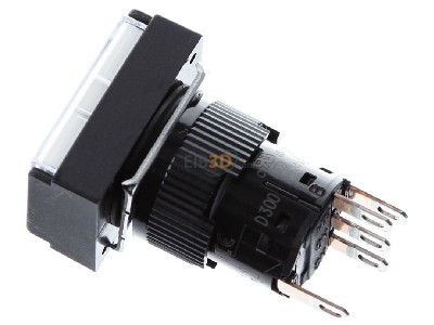 Ansicht oben rechts Schneider Electric XB6EDW1B1P Leuchtdrucktaster, wei o. Rastung, 24V, 1W 