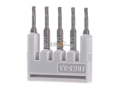 Front view Phoenix FBS 5-3,5 GY Cross-connector for terminal block 5-p 
