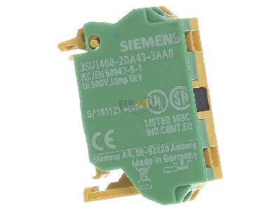 View on the left Siemens 3SU1400-2DA43-3AA0 Accessories for control circuit devices 
