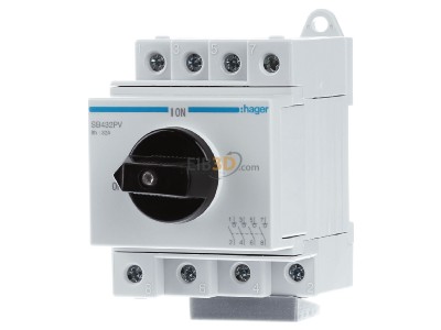 Frontansicht Hager SB432PV DC-Lasttrennschalter fr PV 32A 1000V 