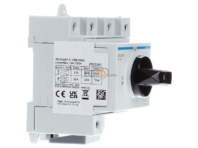 Ansicht links Hager SB432PV DC-Lasttrennschalter fr PV 32A 1000V 