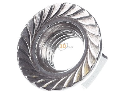 Frontansicht K2 Systems 1000042 Sperrzahnmutter M10 DIN6923 A2 -Neuheit