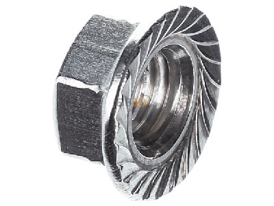 Ansicht oben links K2 Systems 1000042 Sperrzahnmutter M10 DIN6923 A2 -Neuheit