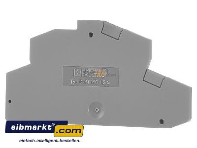 Back view Phoenix Contact D-PTTBS 1,5/S End/partition plate for terminal block - 
