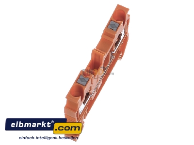 Ansicht oben links Phoenix Contact PT 2,5 OG Durchgangsklemme 0,08-4qmm,orange 