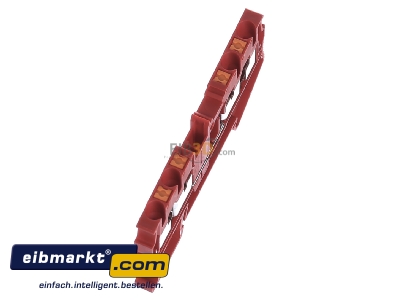 Ansicht oben links Phoenix Contact PT 2,5-QUATTRO RD Durchgangsklemme 0,14-4qmm, rot 