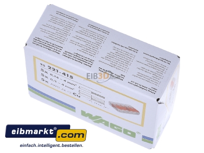 Ansicht oben vorne WAGO Kontakttechnik 221-415 Compact-Verbindungsklemme 5-Leiter bis 4qmm 