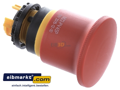 Ansicht oben links Eaton (Moeller) M22-PV45P Not-Halt/Aus-Taste 45mm, zugentriegelt 