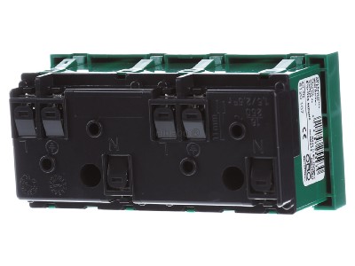 Back view OBO STD-D3S MZGN2 Socket outlet protective contact green 
