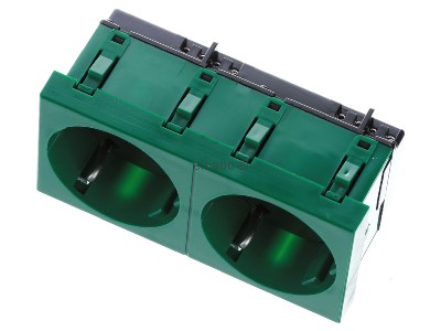 View up front OBO STD-D3S MZGN2 Socket outlet protective contact green 
