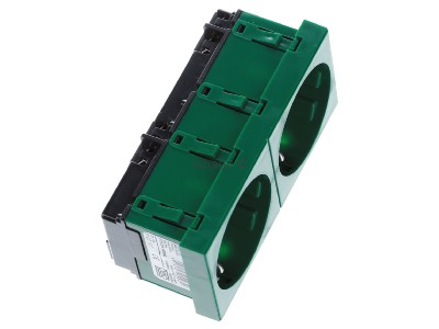 View top left OBO STD-D3S MZGN2 Socket outlet protective contact green 

