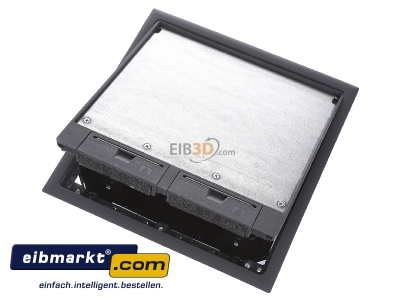View up front OBO Bettermann GES9 55U V 7011 Installation box for underfloor duct
