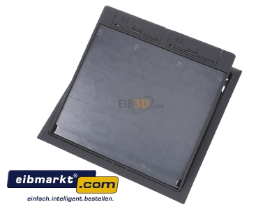 Top rear view OBO Bettermann GES9 55U V 7011 Installation box for underfloor duct
