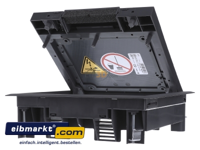 Front view OBO Bettermann GES4-2U10T 7011 Installation box for underfloor duct
