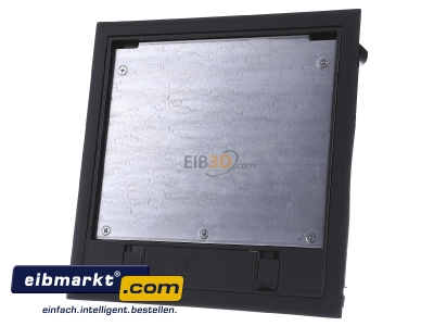 Front view OBO Bettermann GES4-2U10T 9011 Installation box for underfloor duct
