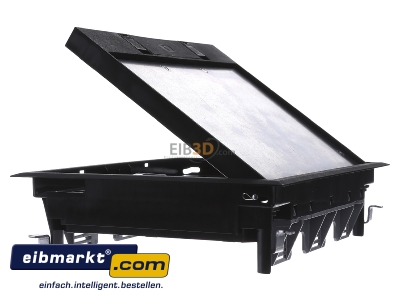 View on the right OBO Bettermann GES6-2U10T 9011 Installation box for underfloor duct

