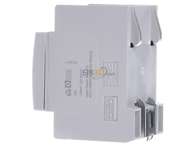 View on the right Hager SNS016 Socket outlet for distribution board 
