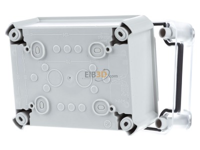 Ansicht hinten OBO T 100 OE HD TR Kabelabzweigkasten geschl. m. transp. Deckel 