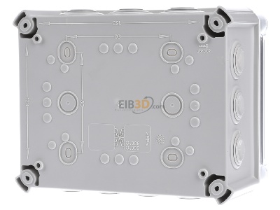 Ansicht hinten OBO T 160 HD TR Kabelabzweigkasten m. transp. Deckel 