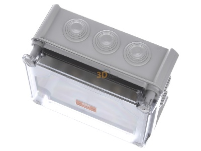 Ansicht oben vorne OBO T 160 HD TR Kabelabzweigkasten m. transp. Deckel 