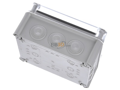 Ansicht oben hinten OBO T 160 HD TR Kabelabzweigkasten m. transp. Deckel 