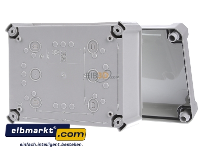 Ansicht hinten OBO Bettermann Vertr 2007734 Kabelabzweigkasten geschl. lichtgrau, m. Deckel T 160 OE HD LGR