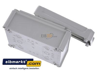 Ansicht oben hinten OBO Bettermann Vertr 2007734 Kabelabzweigkasten geschl. lichtgrau, m. Deckel T 160 OE HD LGR