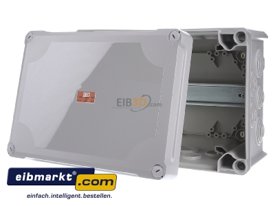 Frontansicht OBO Bettermann Vertr 2007718 Kabelabzweigkasten lichtgrau, m. Deckel T 350 HD LGR