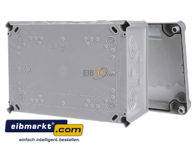 Ansicht hinten OBO Bettermann Vertr 2007718 Kabelabzweigkasten lichtgrau, m. Deckel T 350 HD LGR