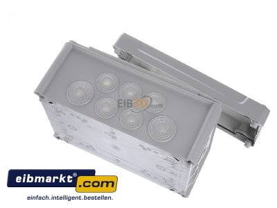 Ansicht oben hinten OBO Bettermann Vertr 2007718 Kabelabzweigkasten lichtgrau, m. Deckel T 350 HD LGR