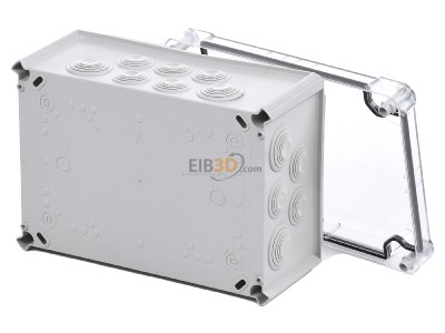 Ansicht oben hinten OBO T 350 HD TR Kabelabzweigkasten m. transp. Deckel 