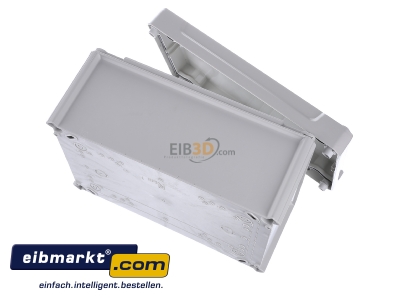 Ansicht oben hinten OBO Bettermann T 350 OE HD LGR Kabelabzweigkasten geschl. lichtgrau, m. Deckel 