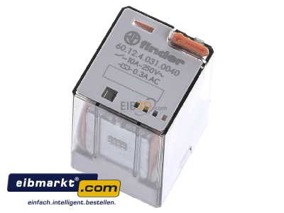 Ansicht oben hinten Finder 60.12.4.031.0040 Strom-Steckrelais 