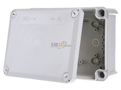 Front view OBO T 160 OE Surface mounted box 190x150mm 
