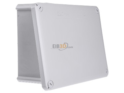View on the left OBO T 250 OE Surface mounted box 240x190mm 
