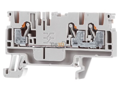 Frontansicht Weidm�ller A3C 2.5 Durchgangsklemme 0,14-2,5 qmm, beige 