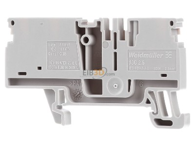 Ansicht hinten Weidm�ller A3C 2.5 Durchgangsklemme 0,14-2,5 qmm, beige 