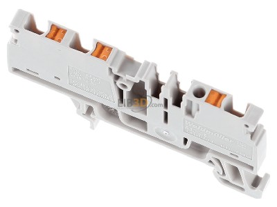 Ansicht oben hinten Weidm�ller A3C 2.5 Durchgangsklemme 0,14-2,5 qmm, beige 