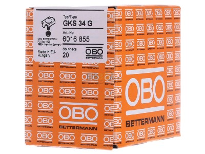 Frontansicht OBO GKS 34 G Klemmstck fr Gitterrinne 
